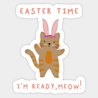 kitty bunny easter Sticker